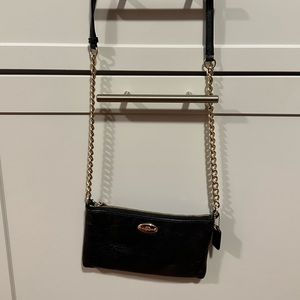 Coach leather gold purse
